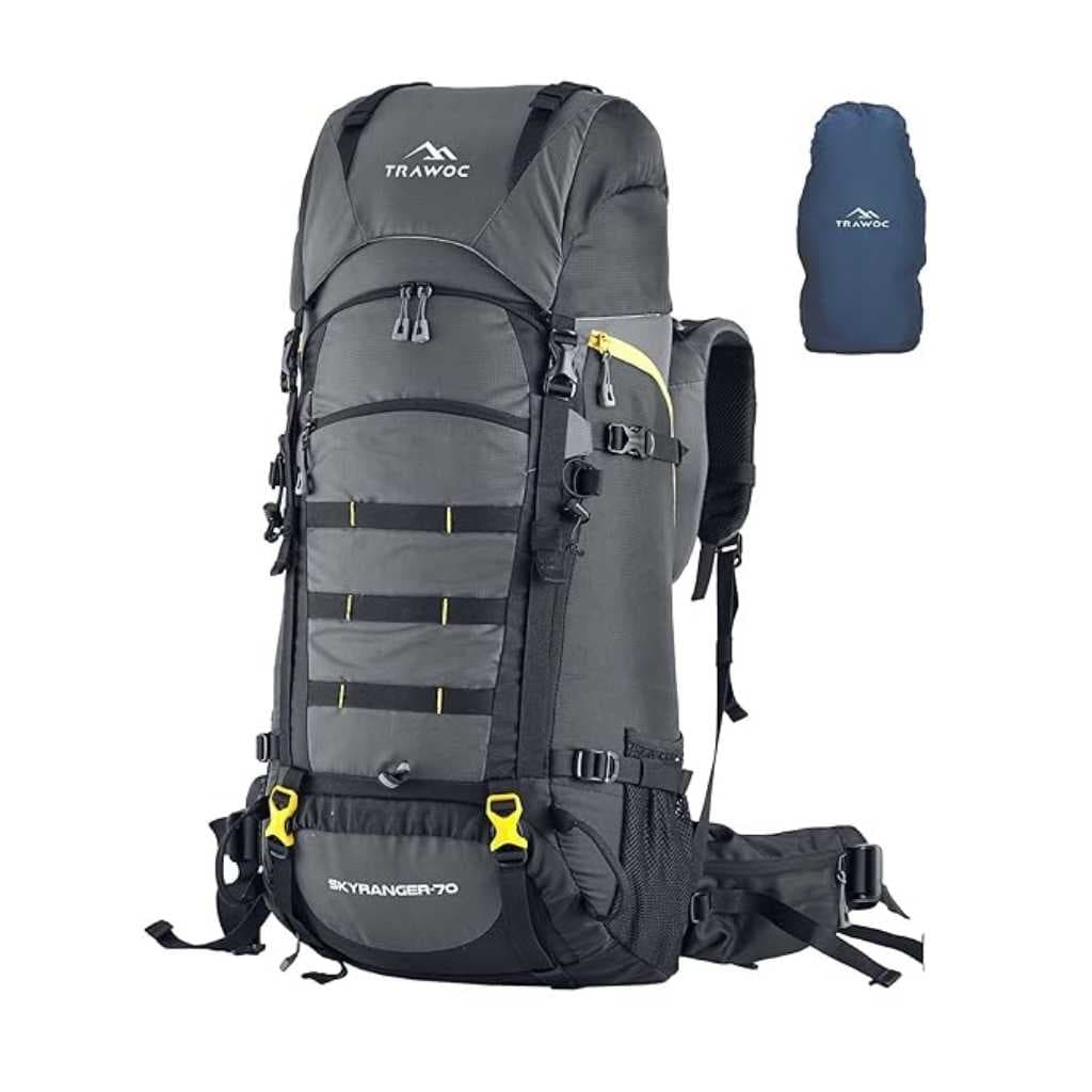 TRAWOC SKYRANGER 70 Liter Internal Frame Camping Backpack Trekking Hiking Rucksack Bag