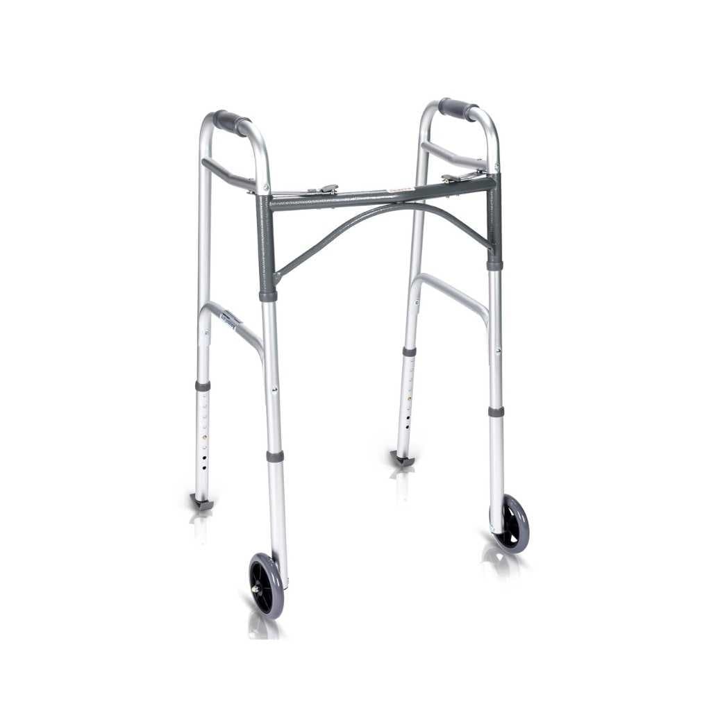 KosmoCare Deluxe Folding Walker with 5" Castors