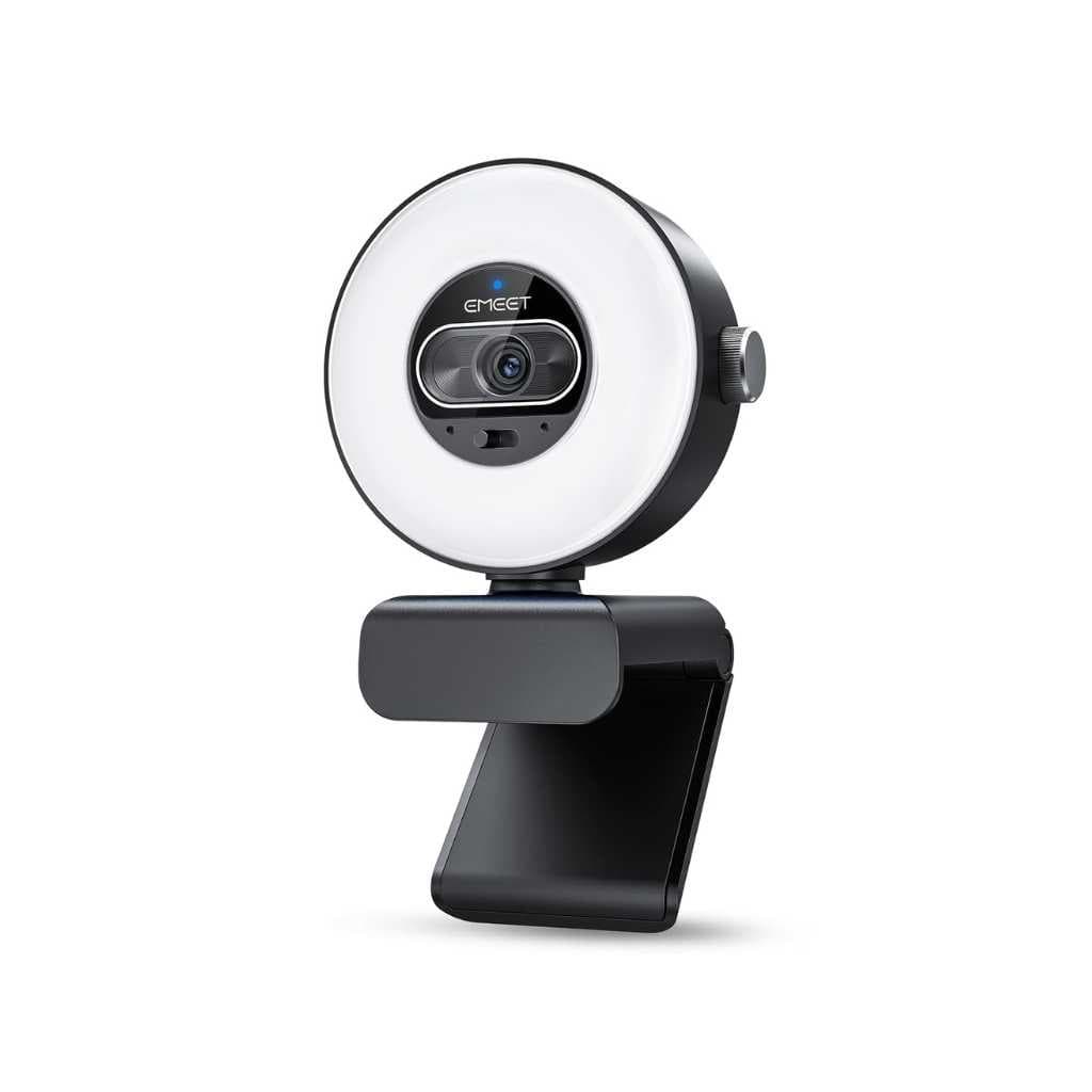 EMEET S600L 4K Streaming Webcam with Ring Light