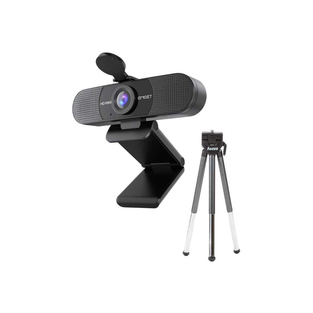 EMEET SmartCam C960 1080P Webcam Bundle with 8-Inch Table Tripod