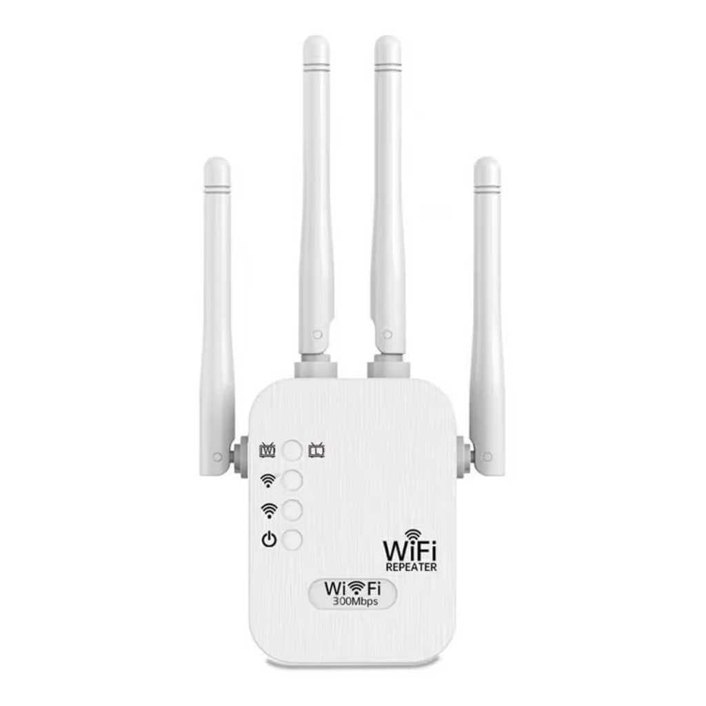 GIANAC Wireless WiFi Range Extender with 4 Antennas (White)