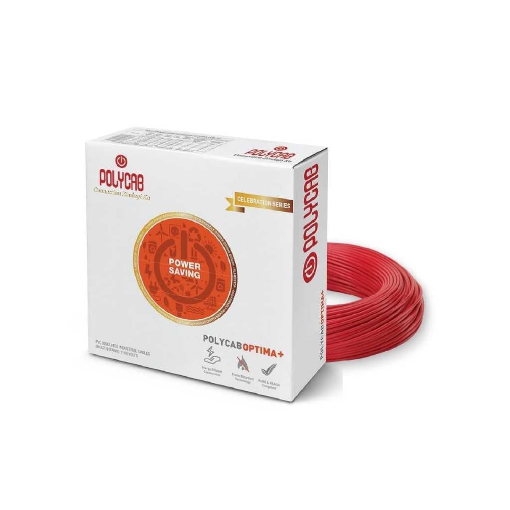 Polycab OPTIMA+ House Wire 2.5 sqmm 90M Coil (Red)