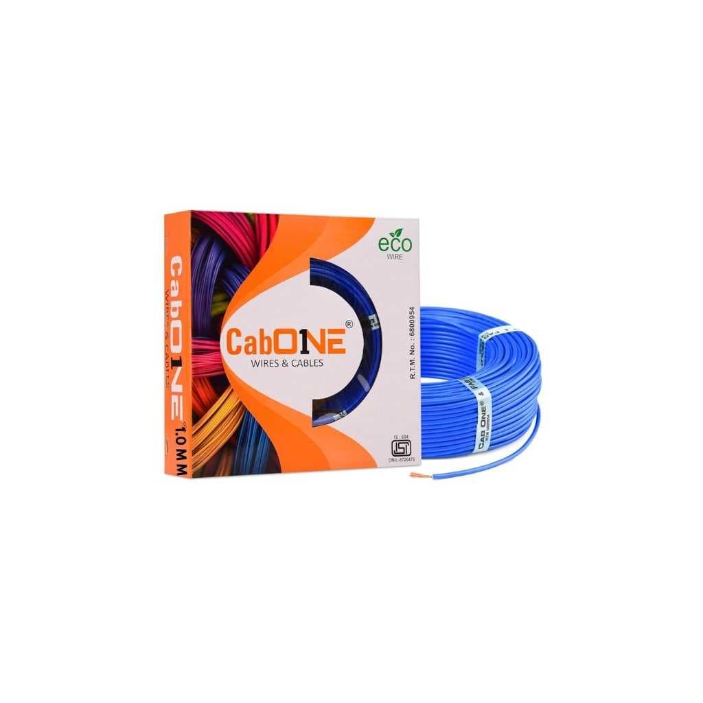 CabONE Lite 1.0 Sq mm Electrical Wire (Blue, 90m)