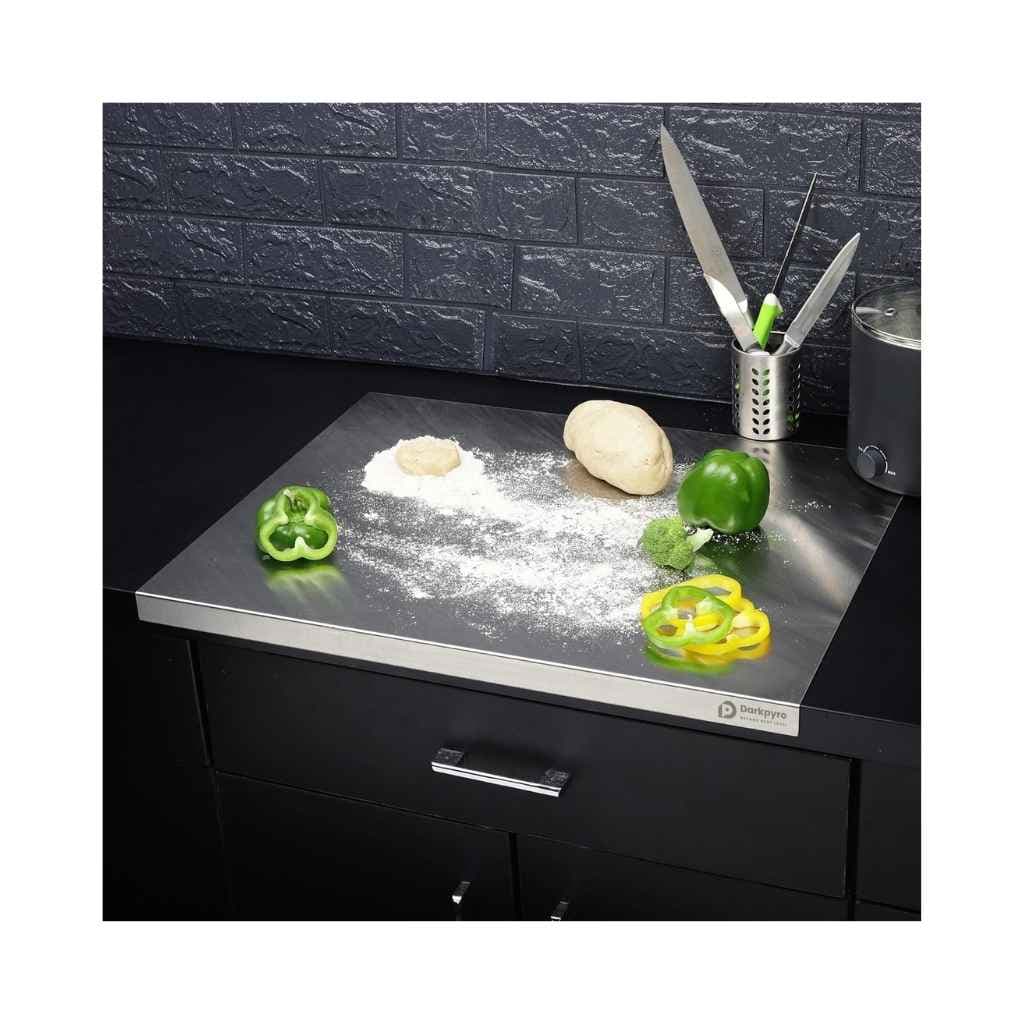 Darkpyro Large Countertop Stainless Steel Chopping Board for Kitchen