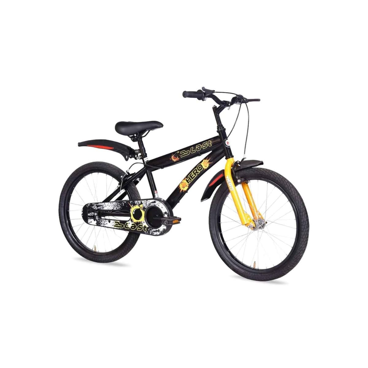 Hero Blast 20T Kids Cycle with Mudguards (Black)