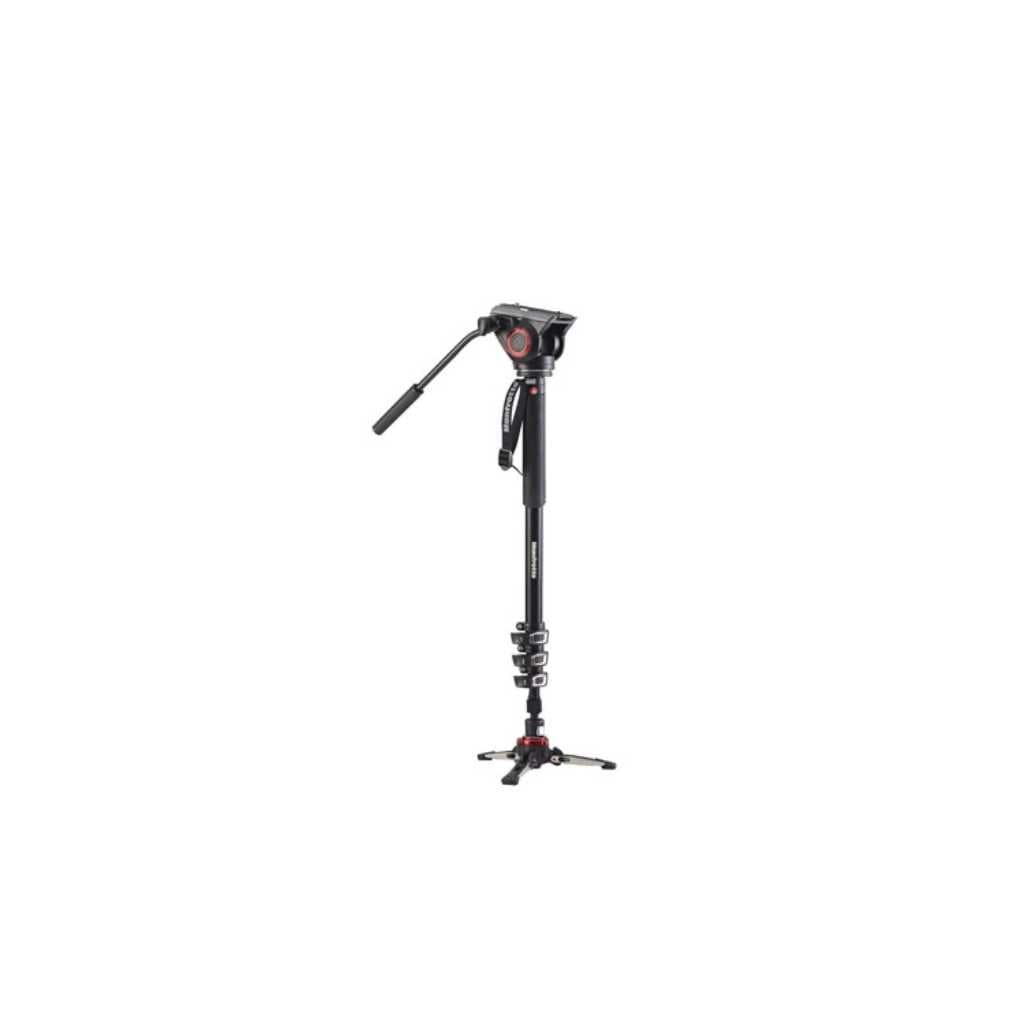 Manfrotto XPRO Aluminum Video Monopod With 500 Series Video Head (Black)