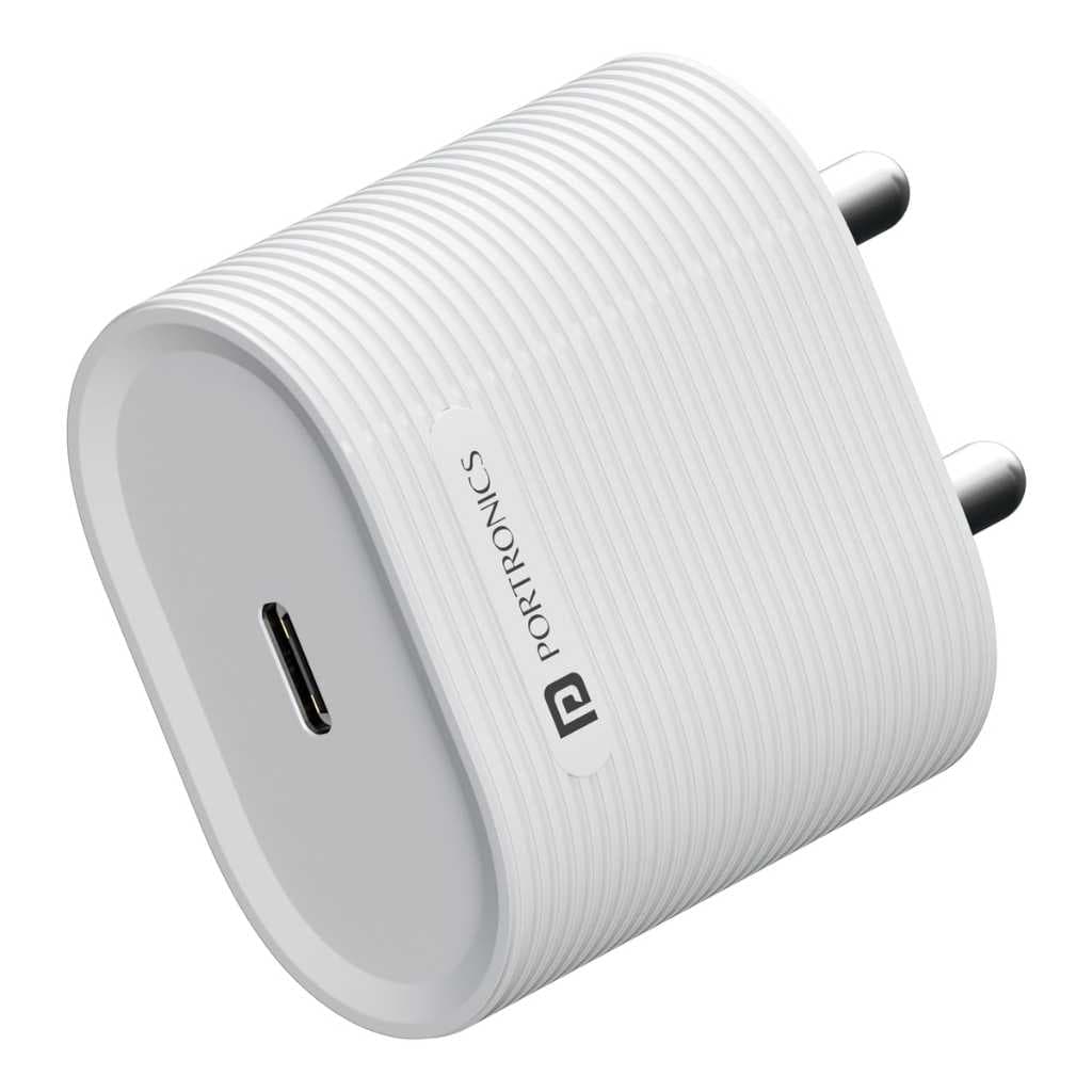 Portronics Adapto 35G 35W GaN Type-C PD Fast Charger (White)