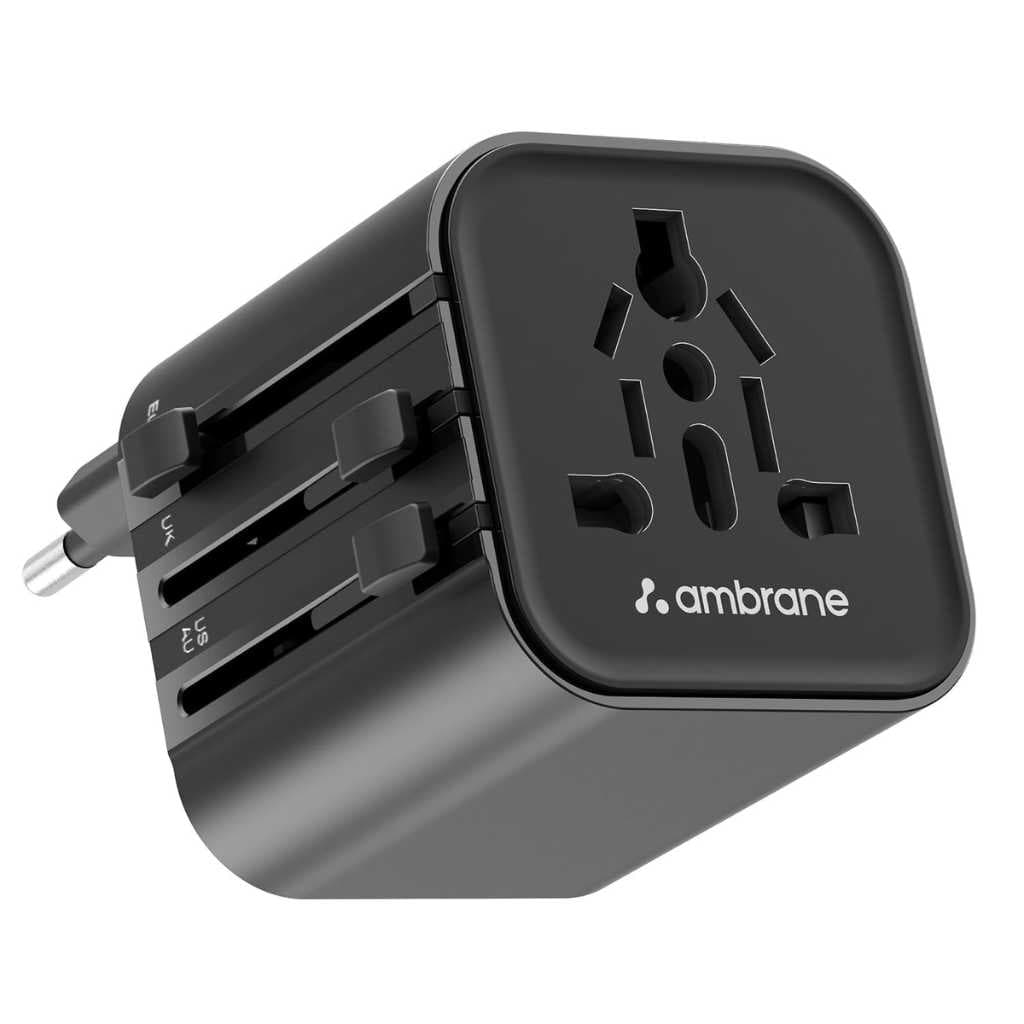 Ambrane ATA-03 Universal Travel Socket Adapter (Black)