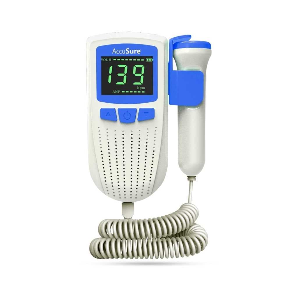 AccuSure Fetal Doppler with USB Charging and LCD Display