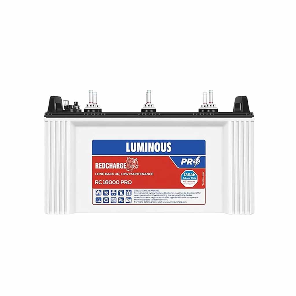 Luminous Red Charge RC 16000 PRO Short Tubular Inverter Battery
