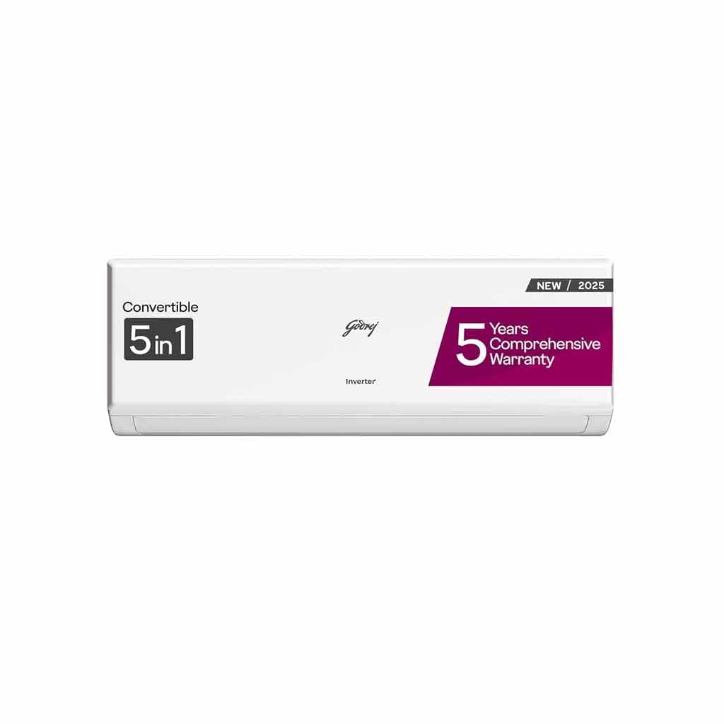 Godrej 1 Ton 3 Star AI Powered 5-In-1 Convertible Inverter Split AC