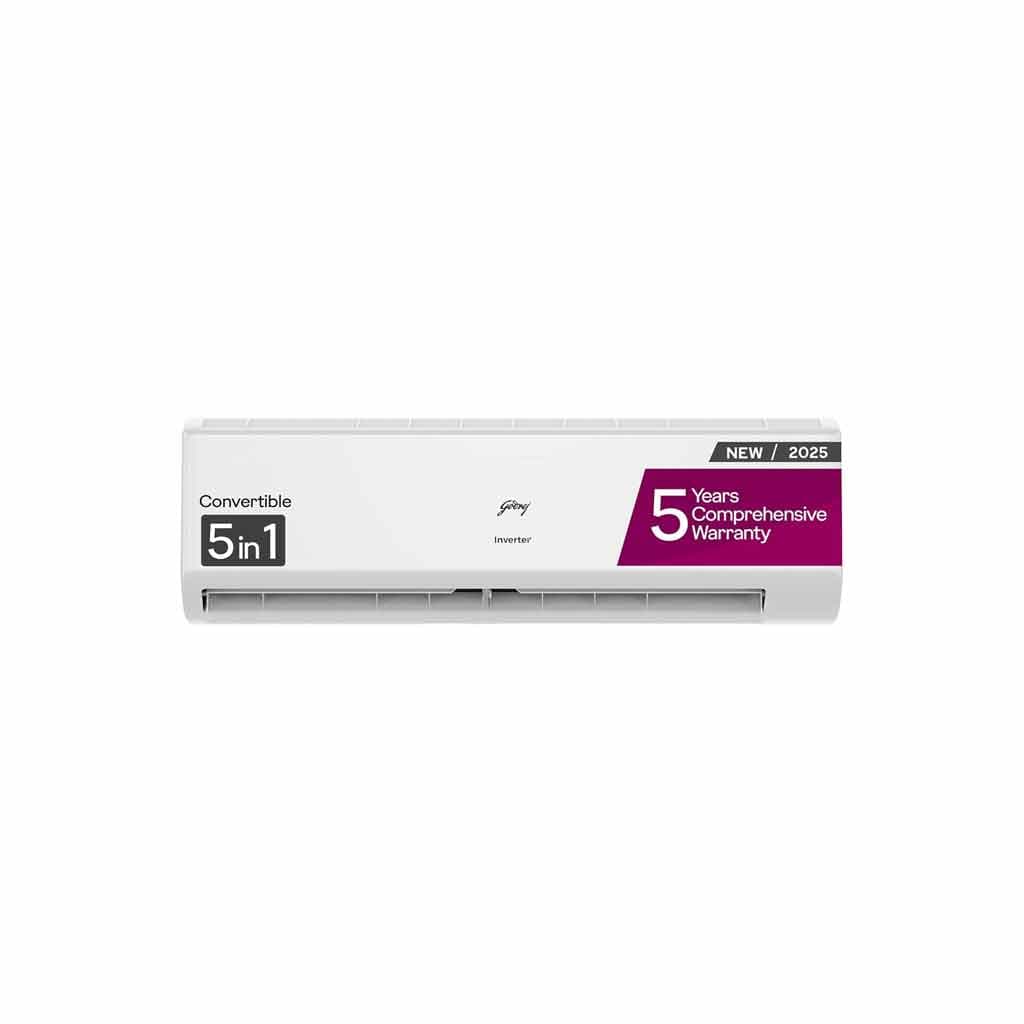 Godrej 1 Ton 5 Star AI Powered 5-in-1 Convertible Inverter Split AC