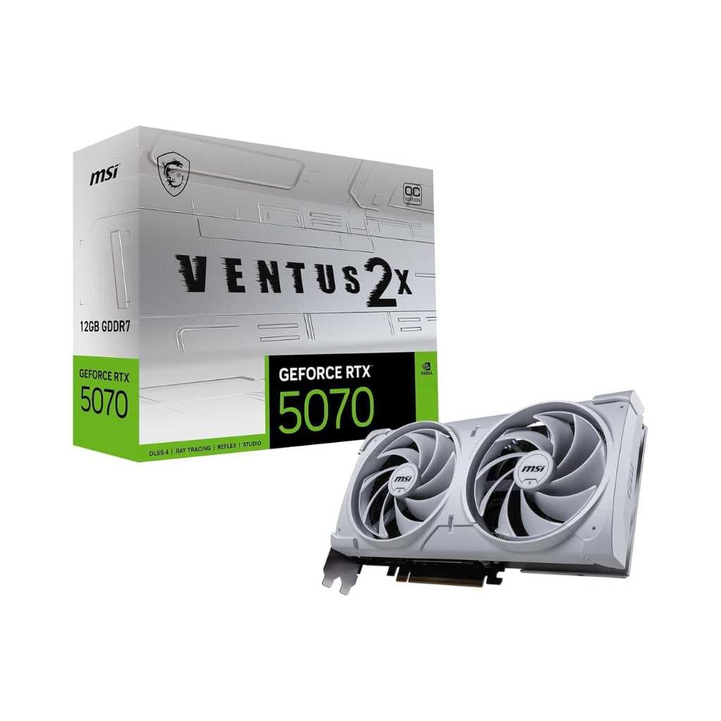 MSI GeForce RTX 5070 12G Ventus 2X OC White Graphics Card