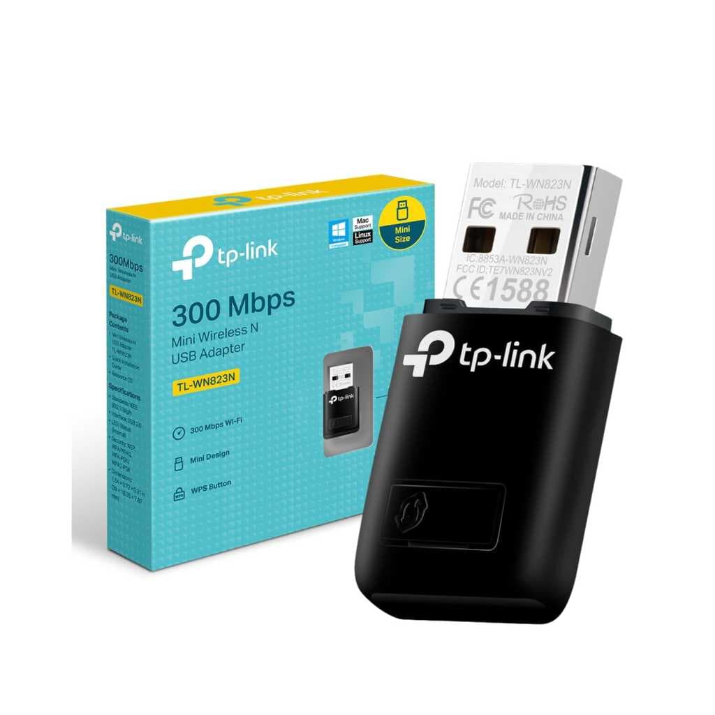 TP-LINK WiFi Dongle 300 Mbps Mini Wireless Network USB Wi-Fi Adapter (TL-WN823N)