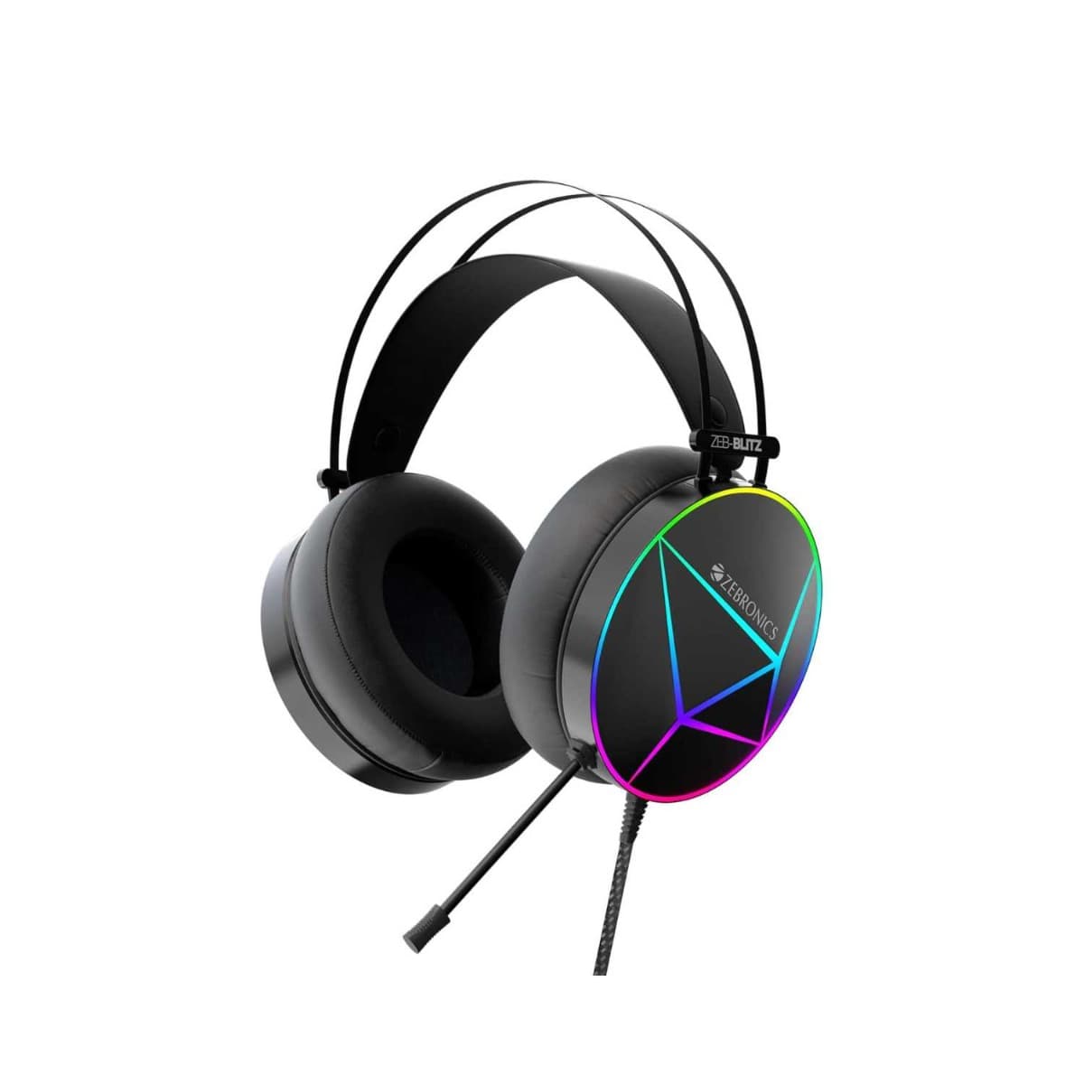 ZEBRONICS Zeb-Blitz USB Gaming Headphones with Mic (Black)