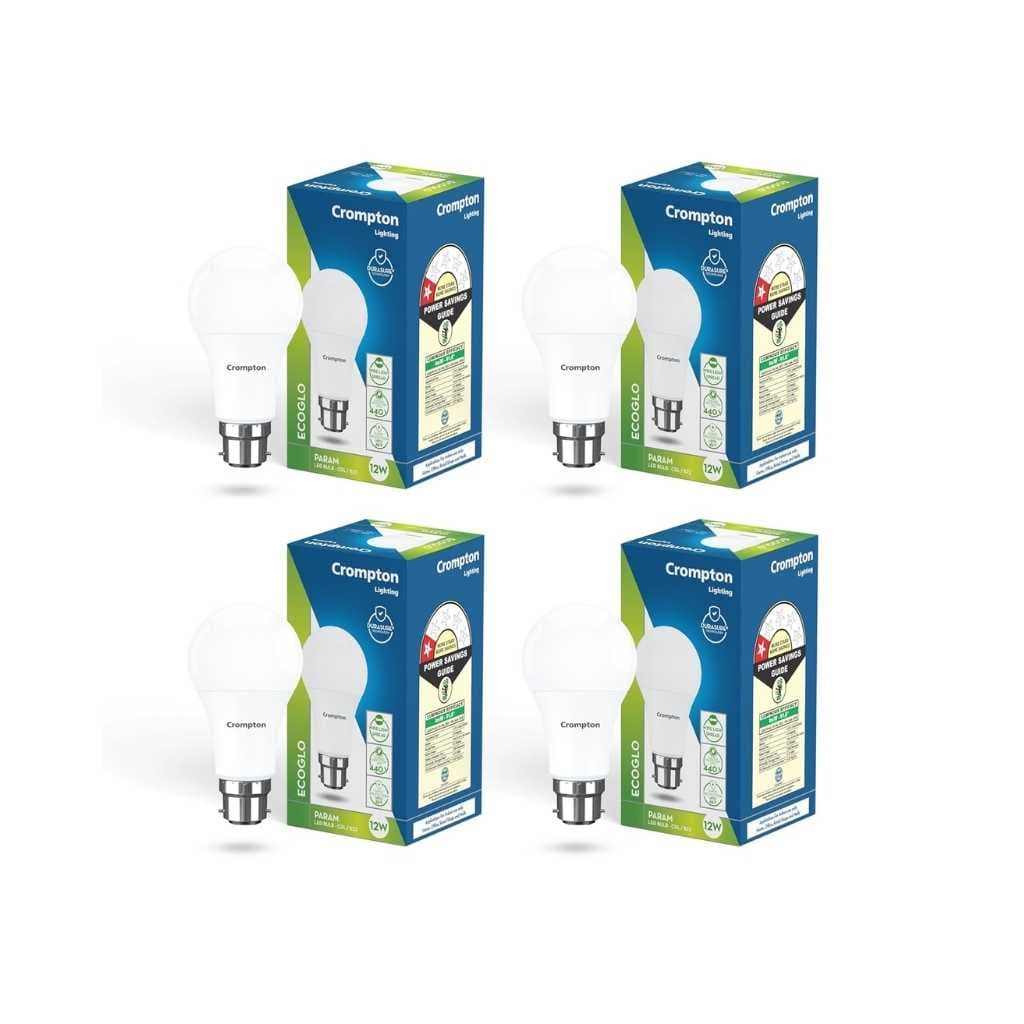Crompton Param LED Bulb 12W Cool Day Light B22 Base (Pack of 4)