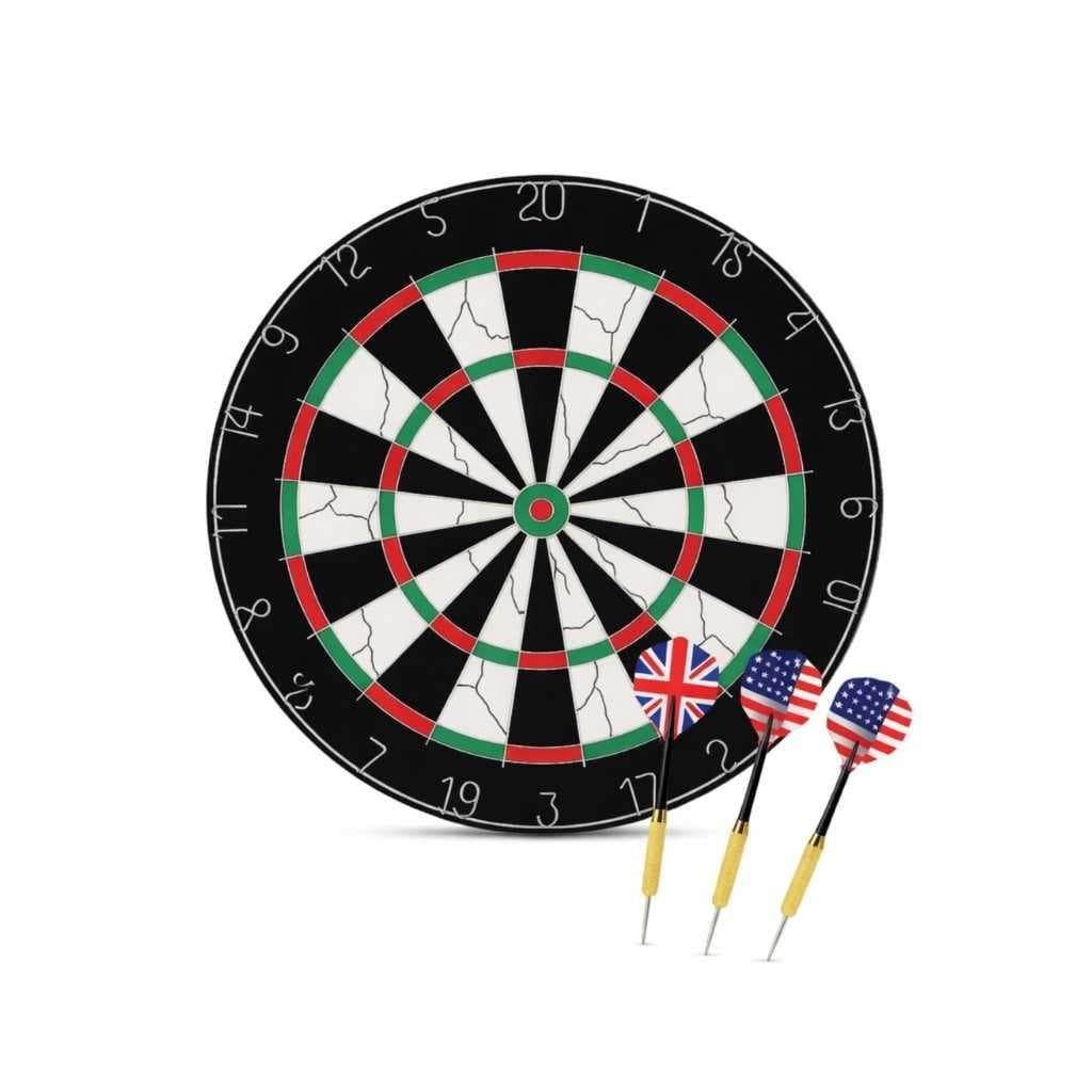Toy Imagine 18-Inch Double-Faced Bristle Dartboard with 3 Darts