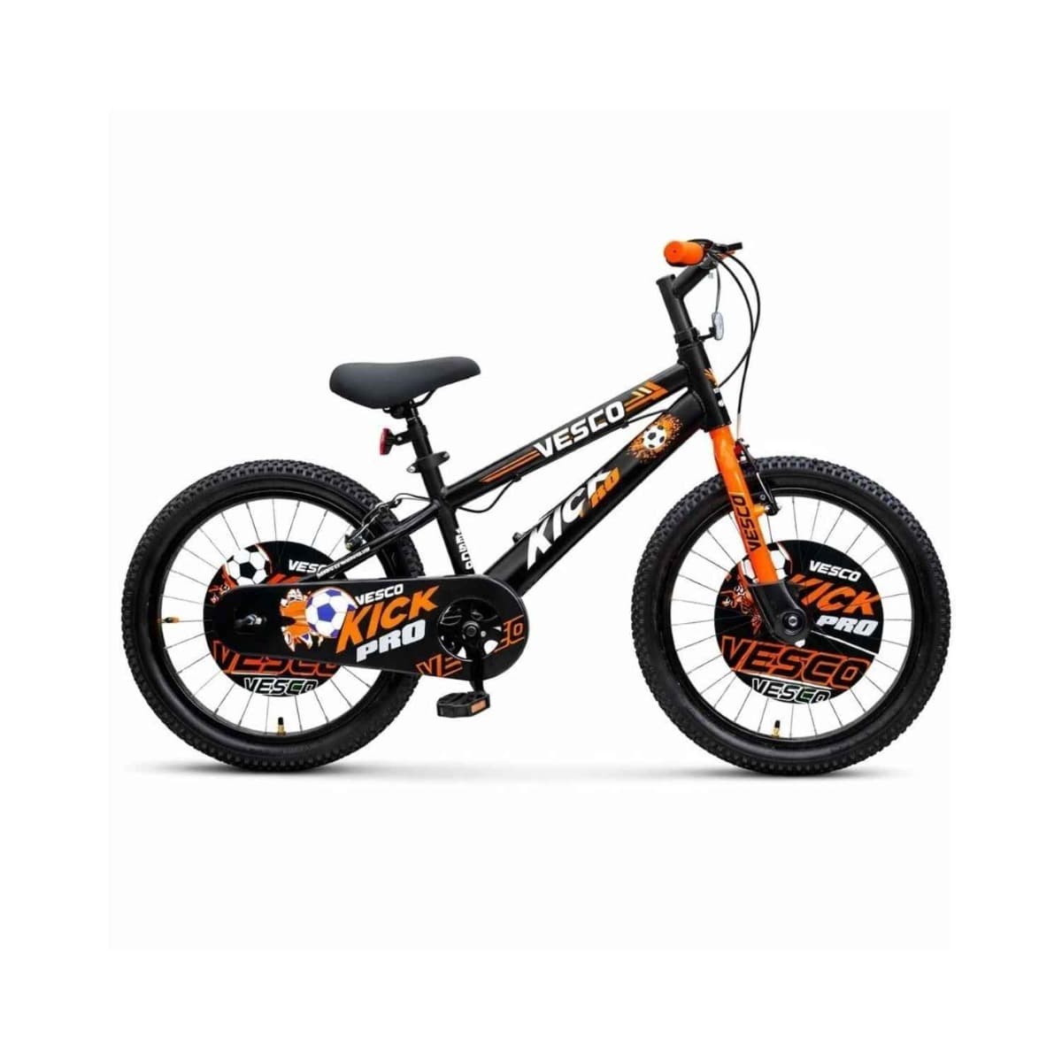 VESCO Kick Pro 20T Kids Bicycle (Black-Orange)