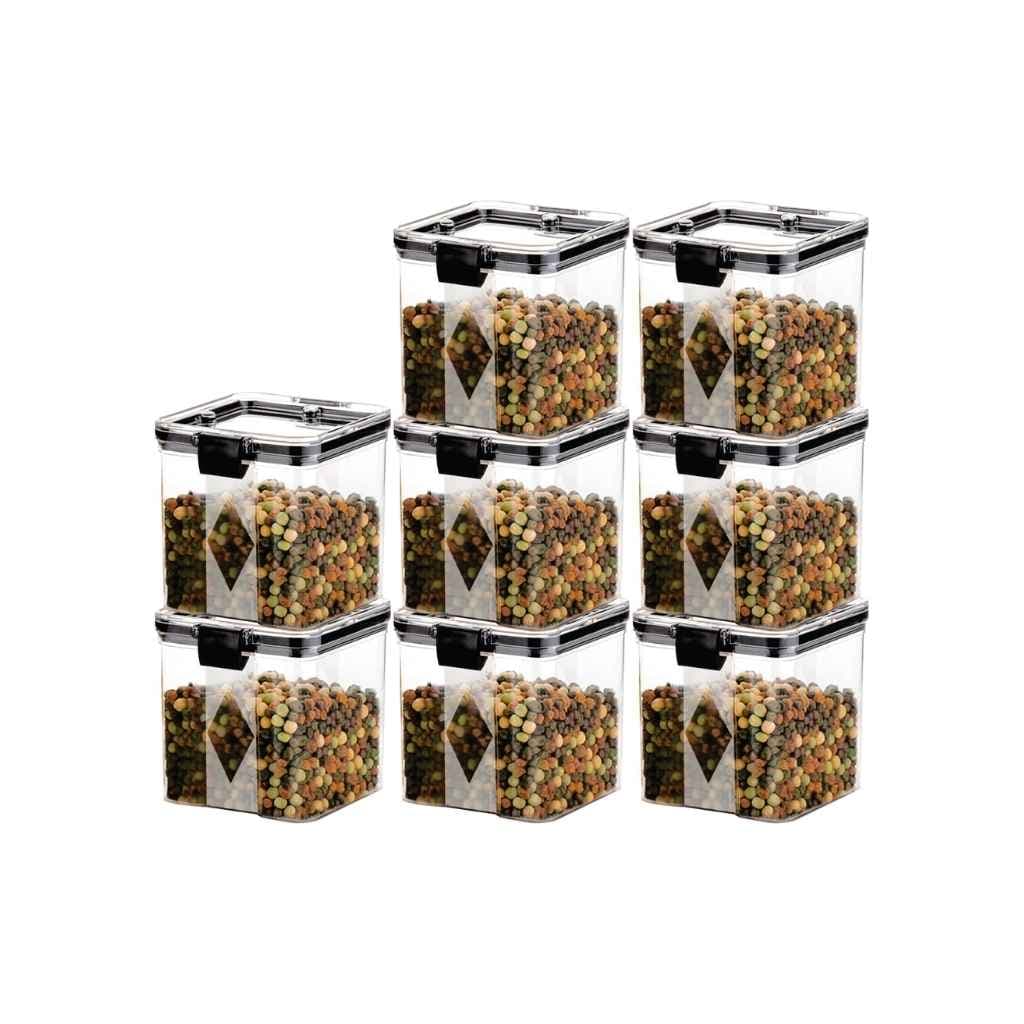 GOLWYN Plastic Kitchen Containers Set, Air Tight Storage Containers, 700 ml Set, Transparent