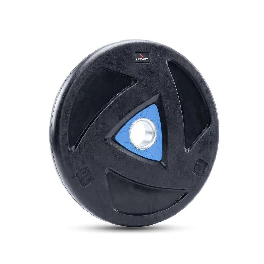 LEEWAY Rubber Weight Plates for Home Gym (10kg x 2)