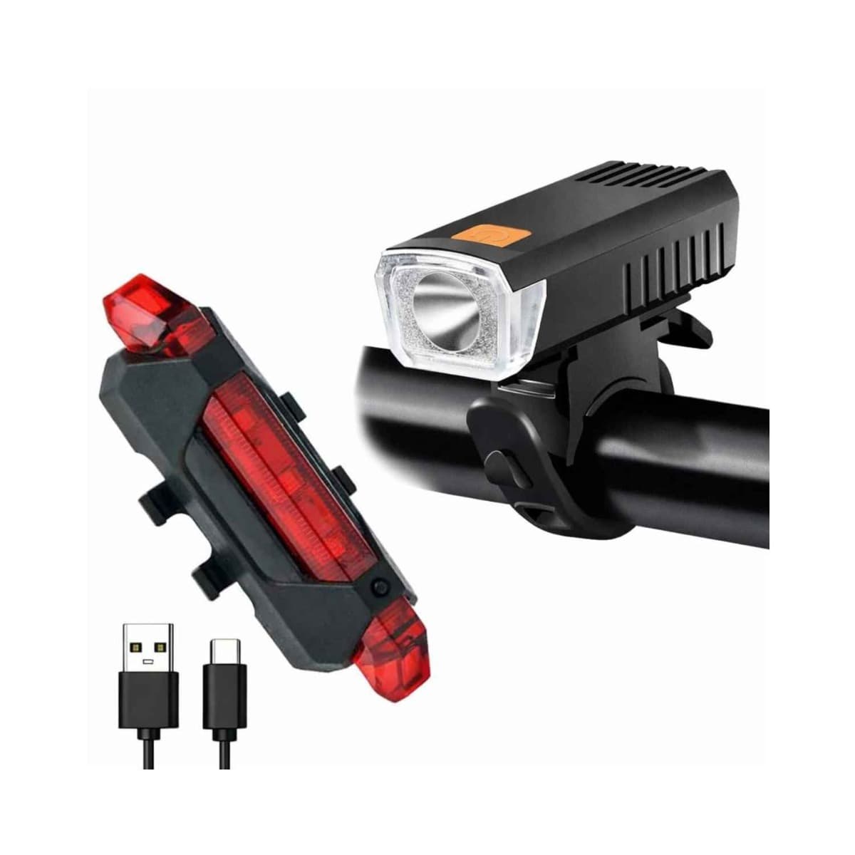 Lista Rechargeable Head Cycle Light & Tail Light Combo