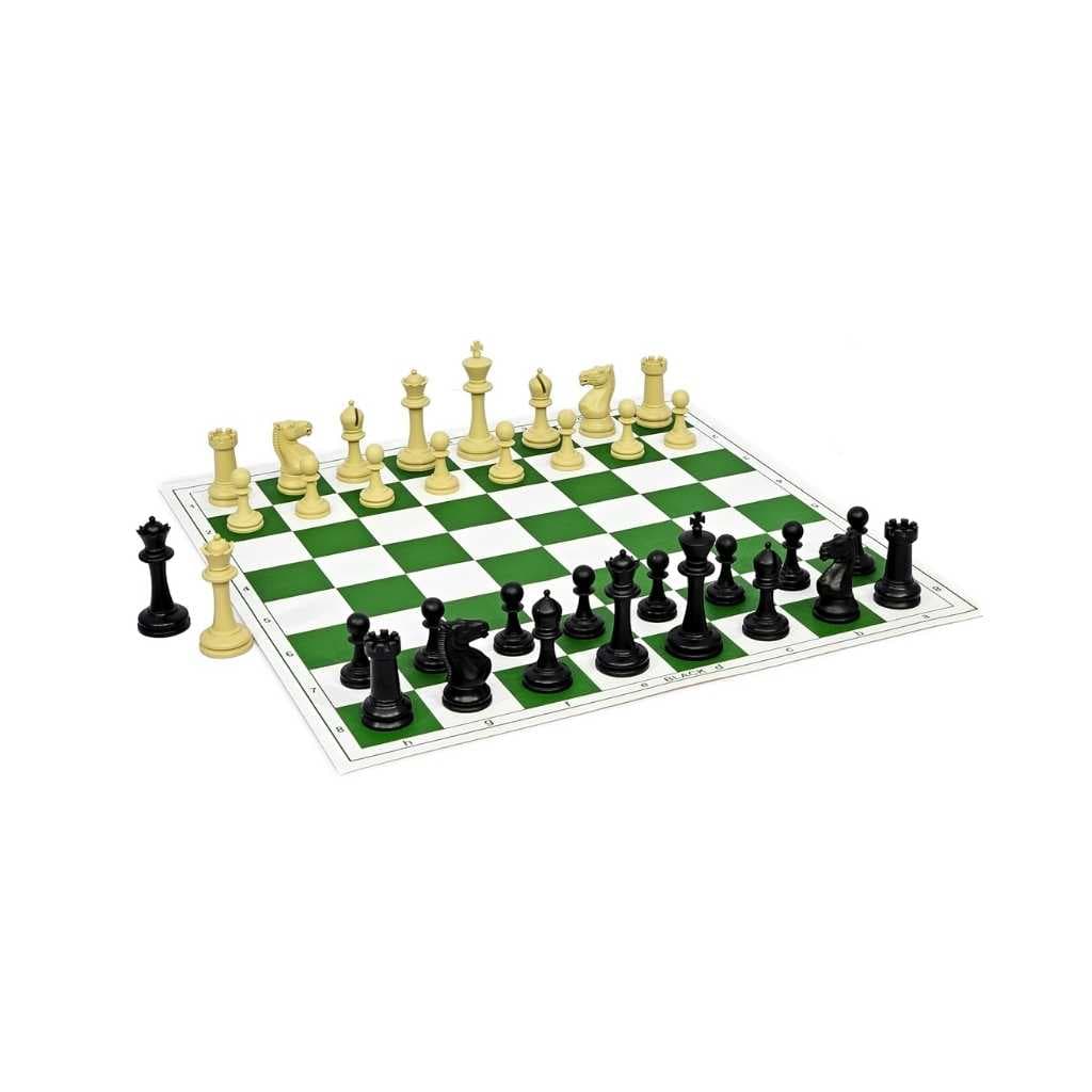 StonKraft Tournament Chess Vinyl Foldable Chess Game with Solid Plastic Pieces