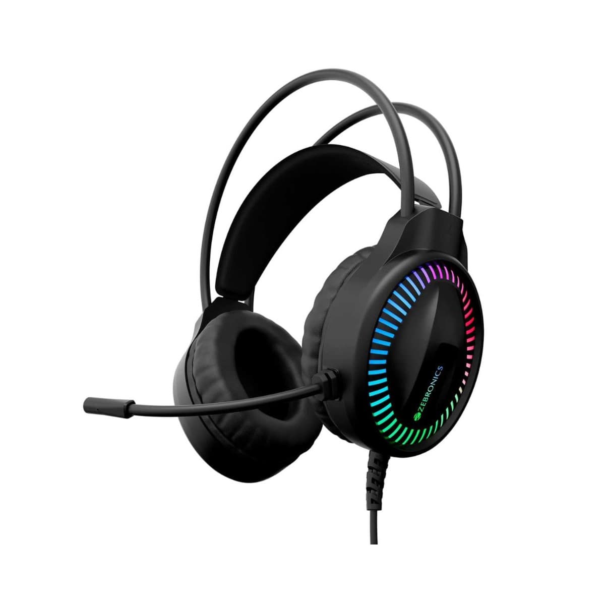 ZEBRONICS Blitz C Dolby Atmos Gaming Wired Headphones with Mic (Black)
