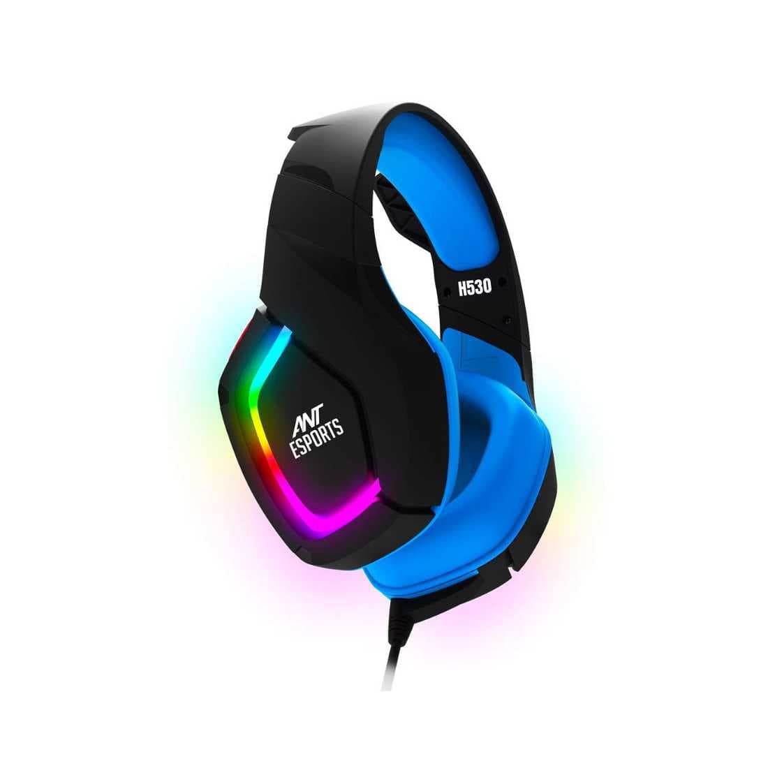 Ant Esports H530 Multi-Platform Pro RGB Gaming Headset with Mic (Black Blue)
