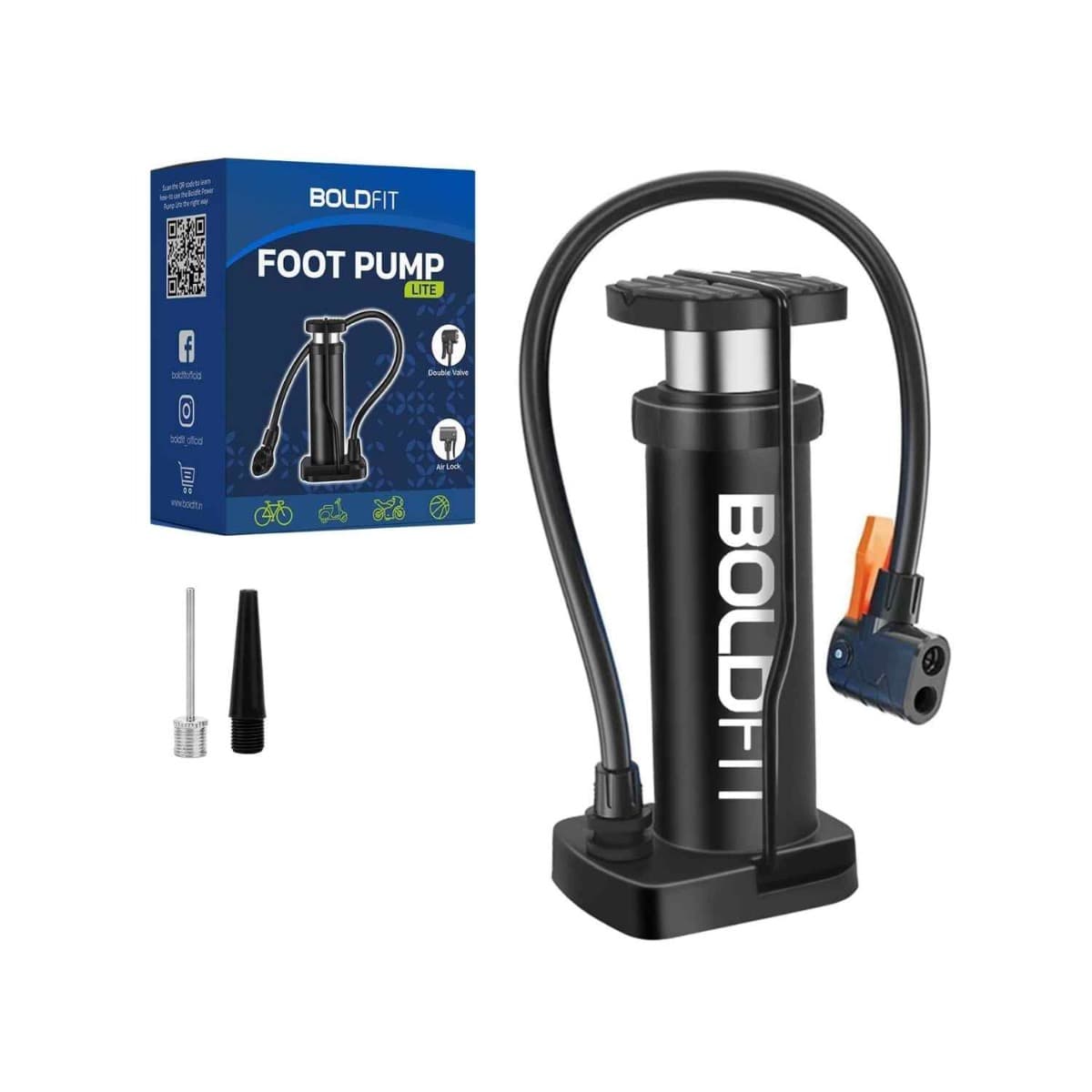 Boldfit Bicycle Pump - High Pressure Foot Air Pump