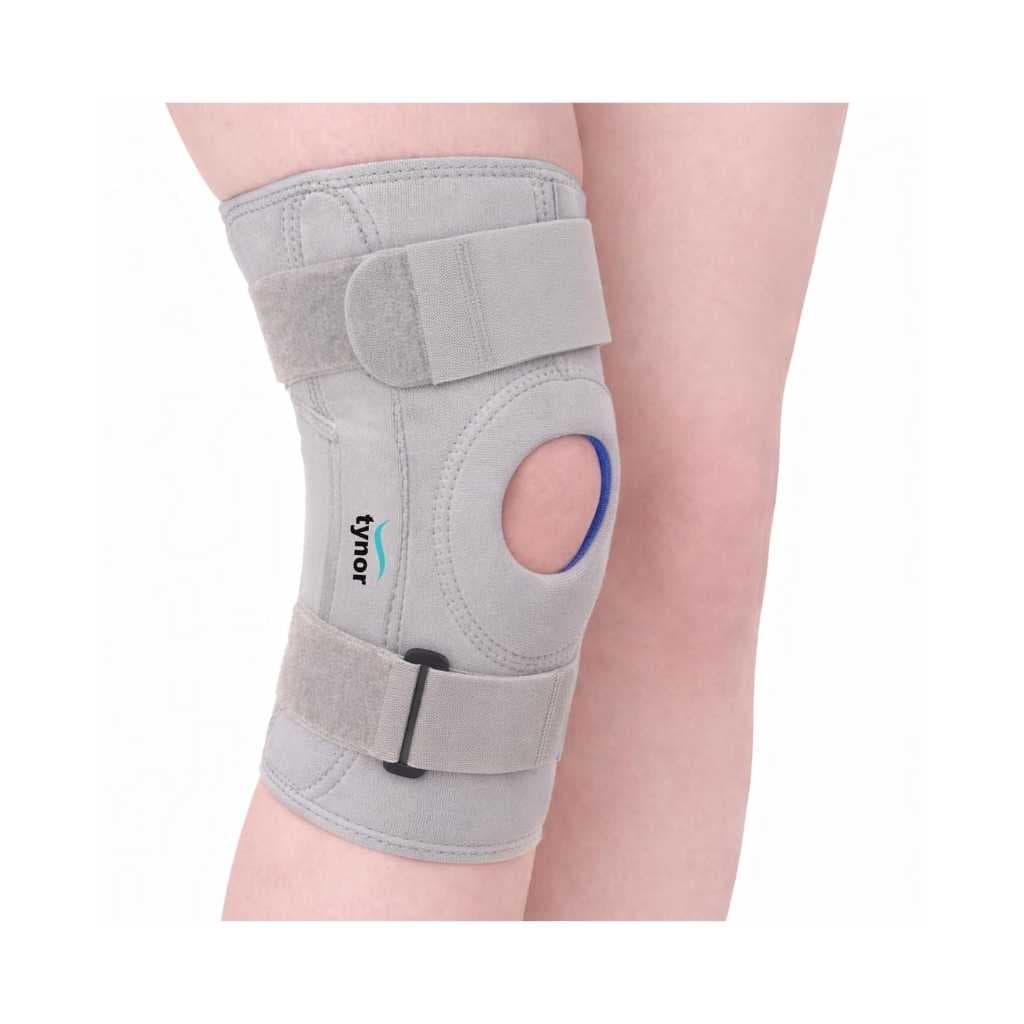 Tynor Knee Support Hinged (Neoprene), Grey, Large, 1 Unit