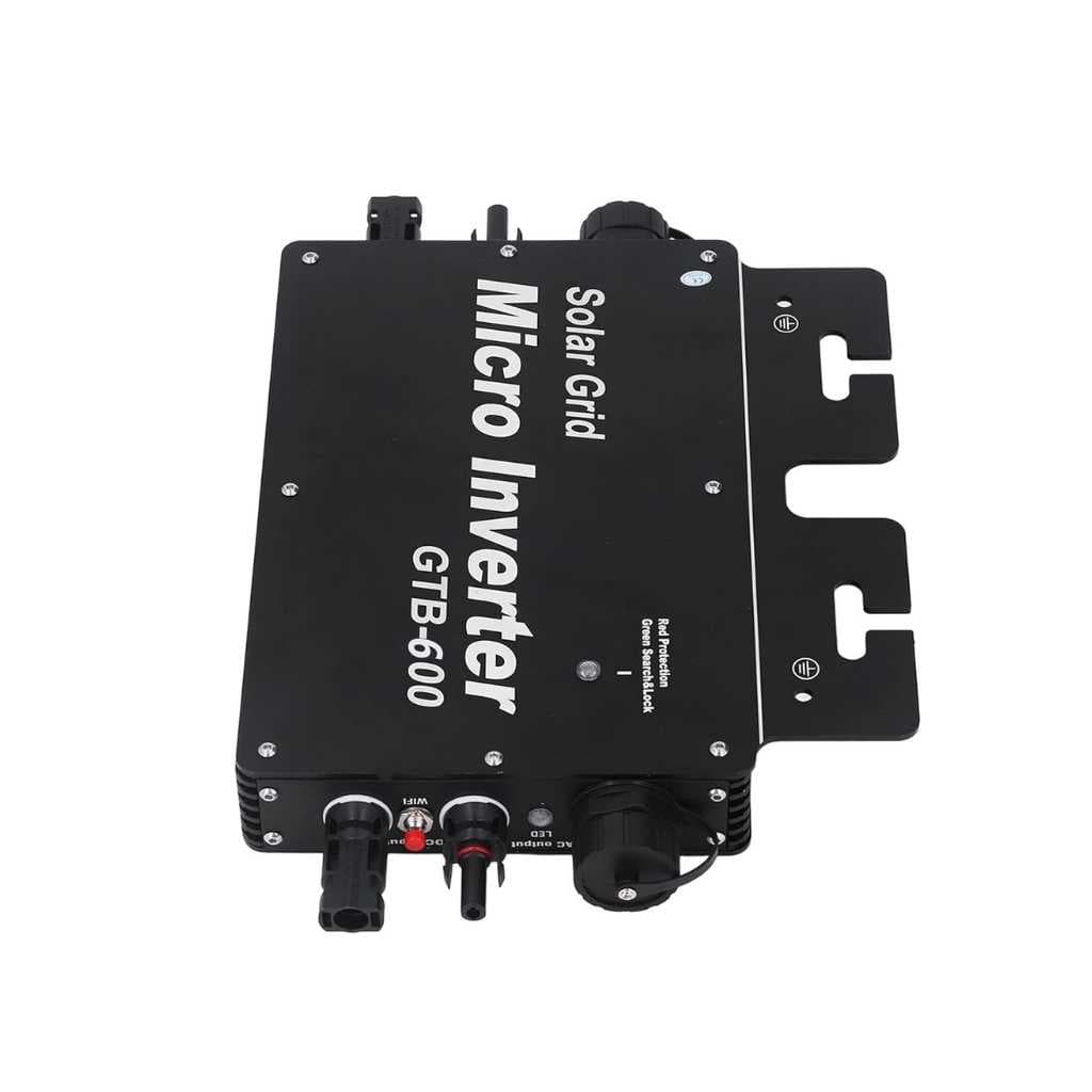 Grid Tie Inverter, Solar Grid Micro Inverter Aluminum Alloy WIFI Control for Industrial Use (EU Plug)
