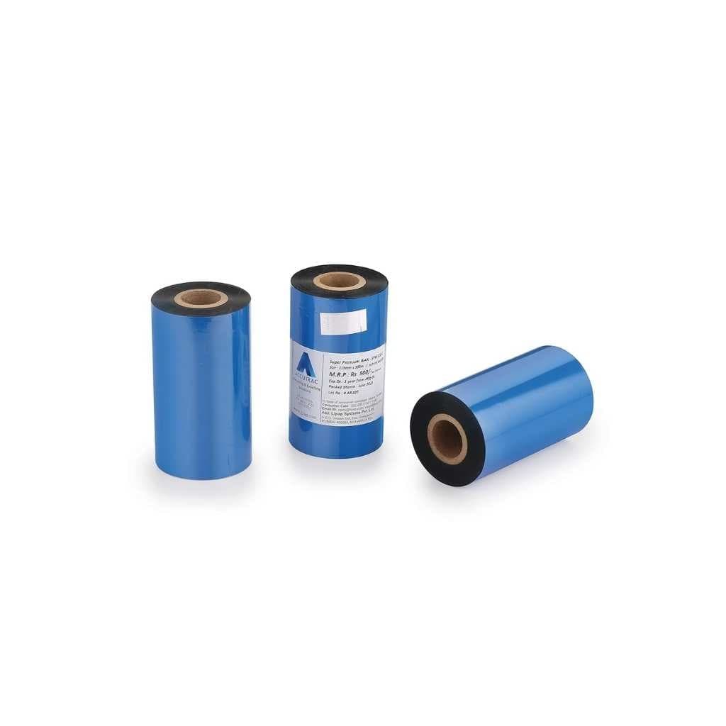 Accutrac 110mm x 300 Meter Thermal Transfer Barcode Ribbon Premium Wax Pack of 3