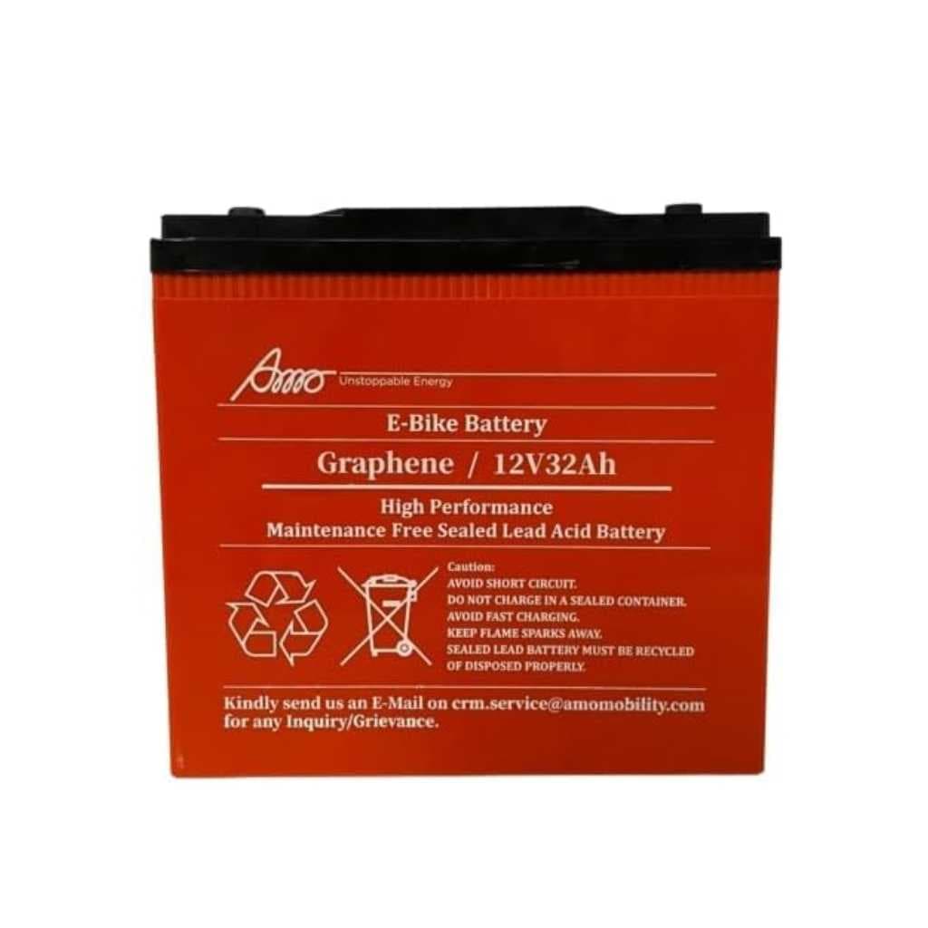 AMO Lead Acid E-Bike Battery 12V 32Ah Maintenance Free Sealed Battery for Electric Scooters
