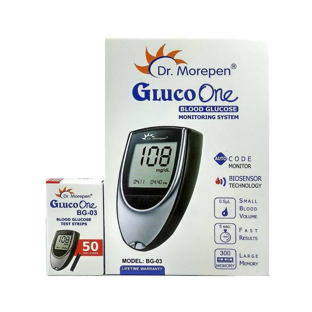 Dr. Morepen GlucoOne Blood Glucose Monitor BG-03 with 50 Strips