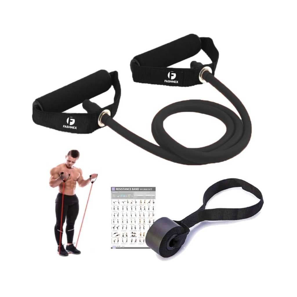 FASHNEX Resistance Tube with Foam Handles