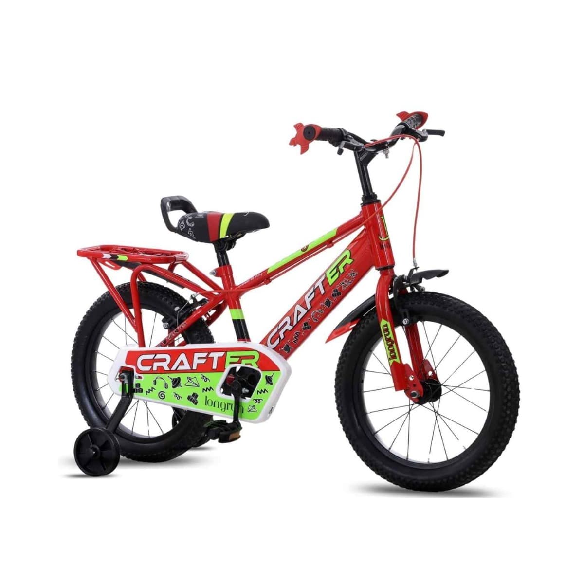 Longrun 16T Kids Cycle with Training Wheels for Boys and Girls 4-7 Years