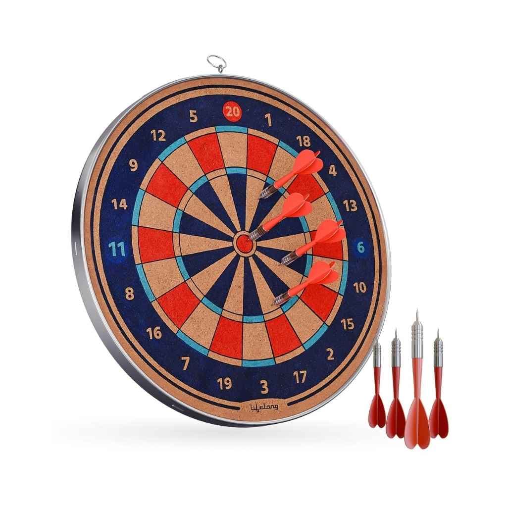 Lifelong 12 Inch Wooden Dart Board Set