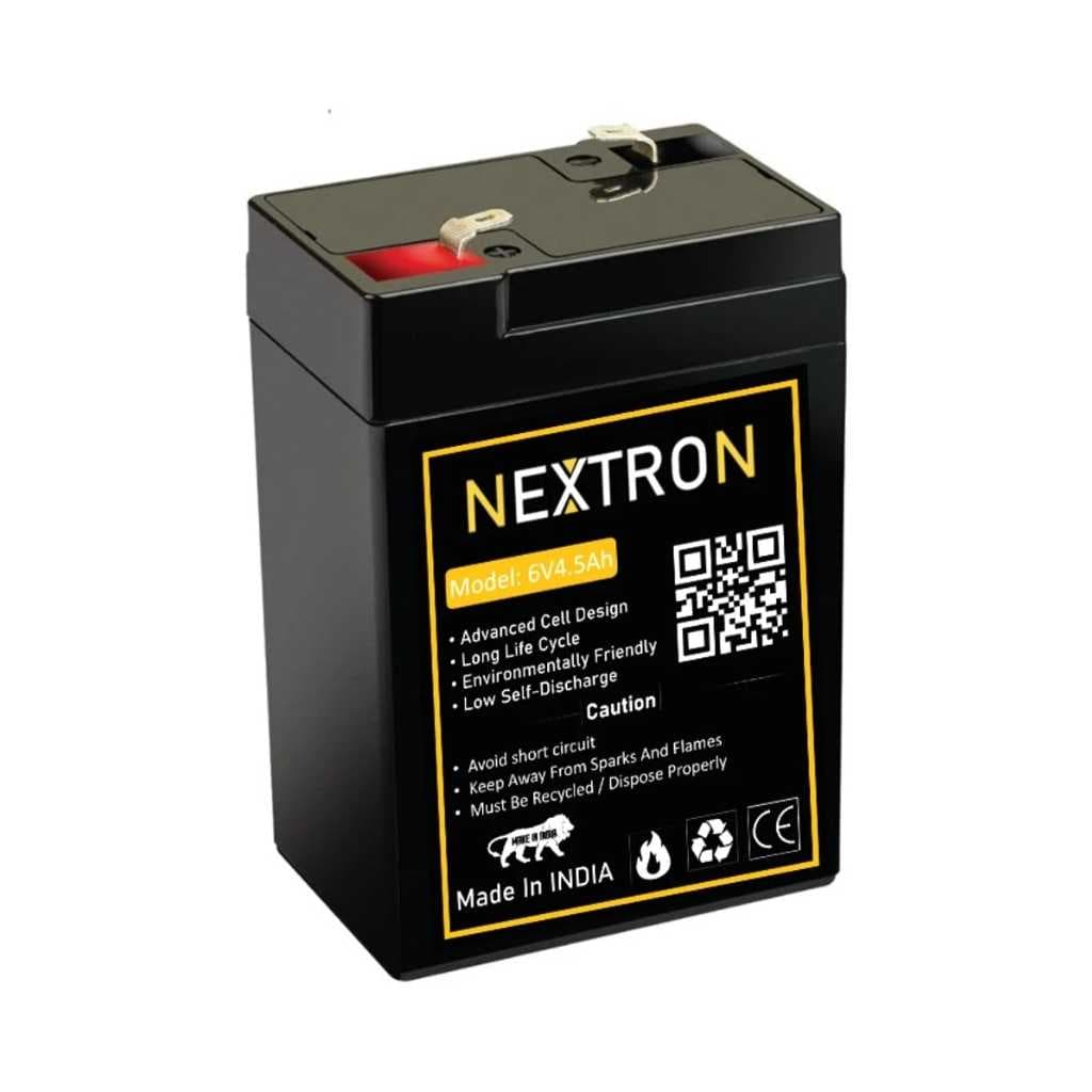 NTN NEXTRON 6V 4.5Ah Lead Acid Battery for Weighing Scale, Emergency Light AGM Solar Battery