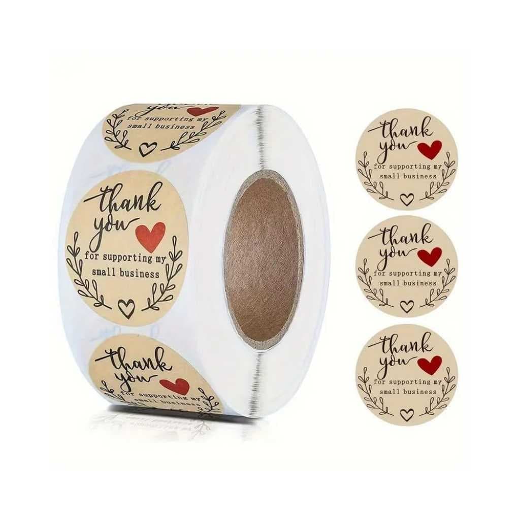 2000pcs Watercolor Thank You Stickers for Supporting My Small Business