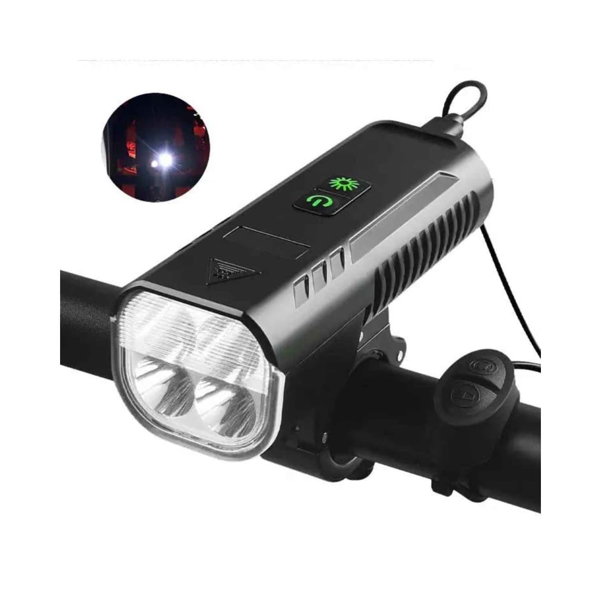 Dark Horse® 4T6 LED 1000 Lumen Bicycle Front Light with 130 dB Horn