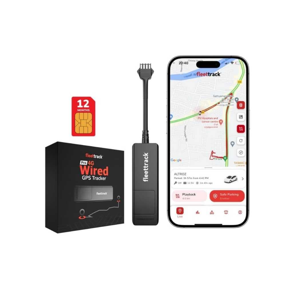 Fleettrack Pro 4G Wired GPS Tracker (12 Months SIM Recharge)
