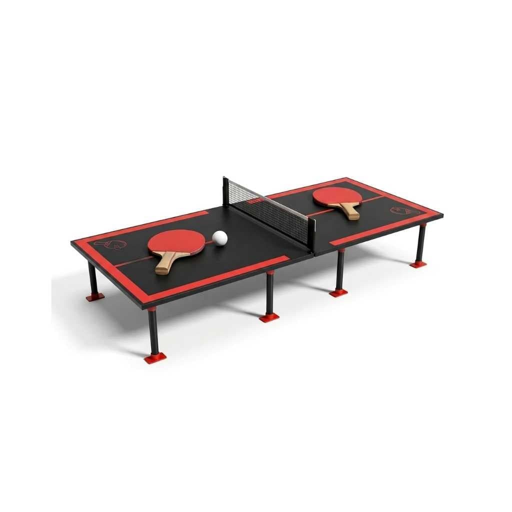 Kidsmate 3-in-1 Table Tennis for Kids with Foldable Tennis Board, Ludo Game & Whiteboard