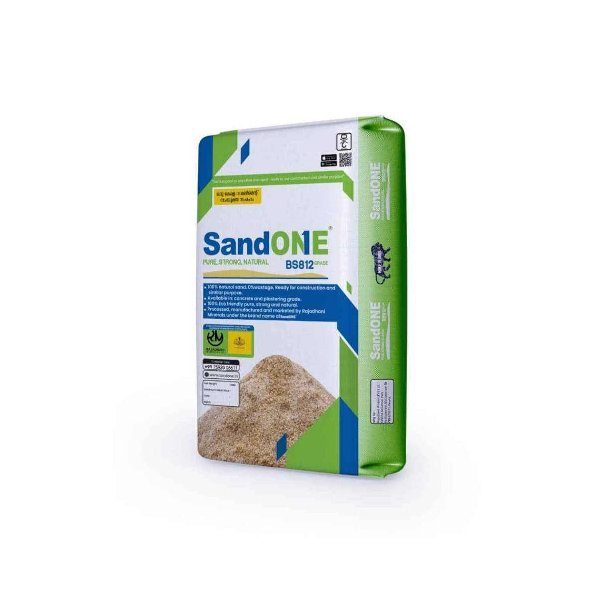 River Sand for Plastering Grade Premium Natural Washed River Sand Fine Texture for Wall Plaster, Masonry & Construction Dust-Free, Consistent Quality (900G Bag)