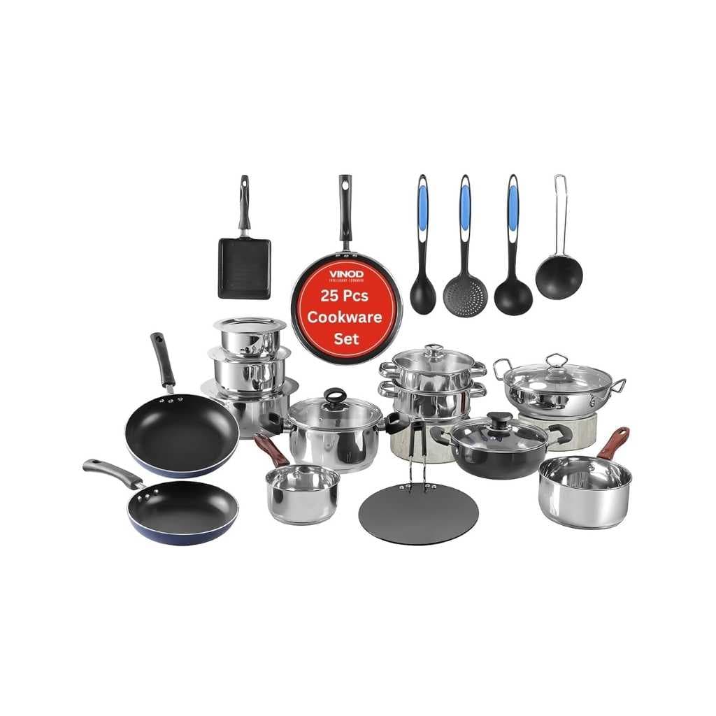 Vinod Kitchen in The Box Stainless Steel Cookware Combo Set