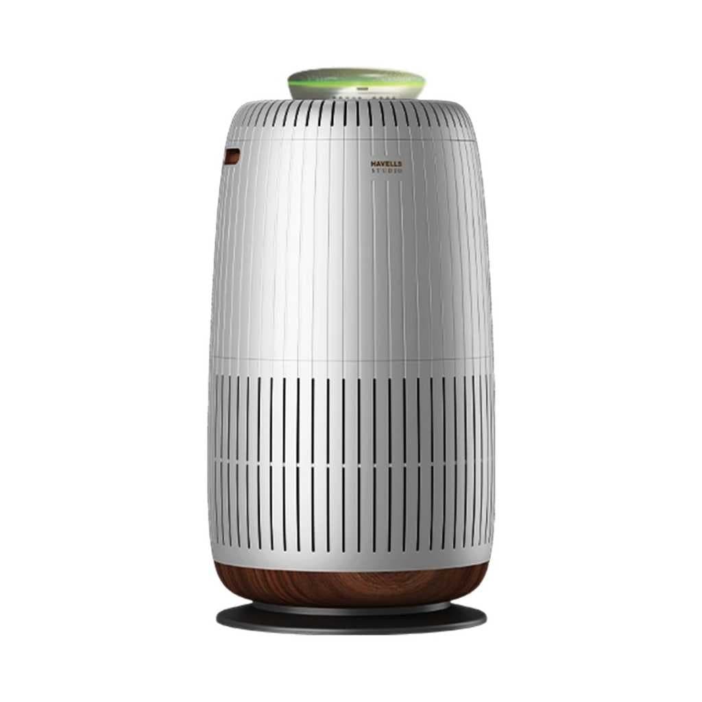 Havells Studio Meditate AP400 Air Purifier with TiO2 Module + HEPA 14 Filter + Portable AQI Monitoring Wi-Fi Enabled (Silver Satin)