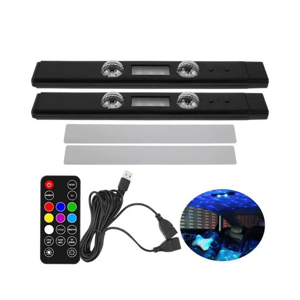 2Pcs Wireless LED Starry Car Interior Ambient Light