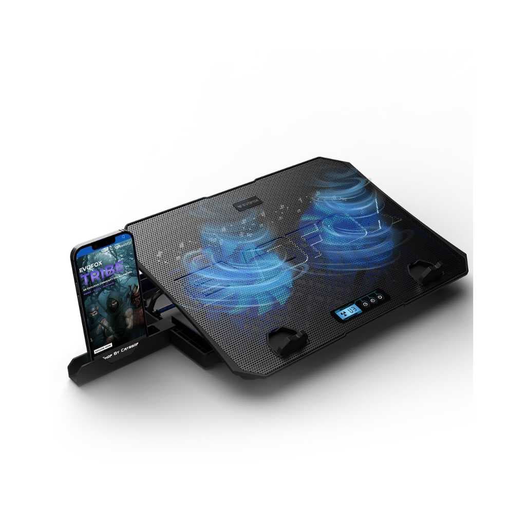 EvoFox Frost Plus Laptop Cooling Pad with LCD Display & Dual Fans