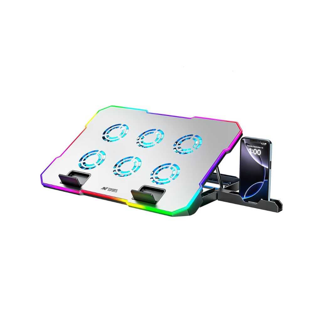 Ant Esports NC510 Laptop Cooling Pad with 6 Silent Fans & RGB Lighting