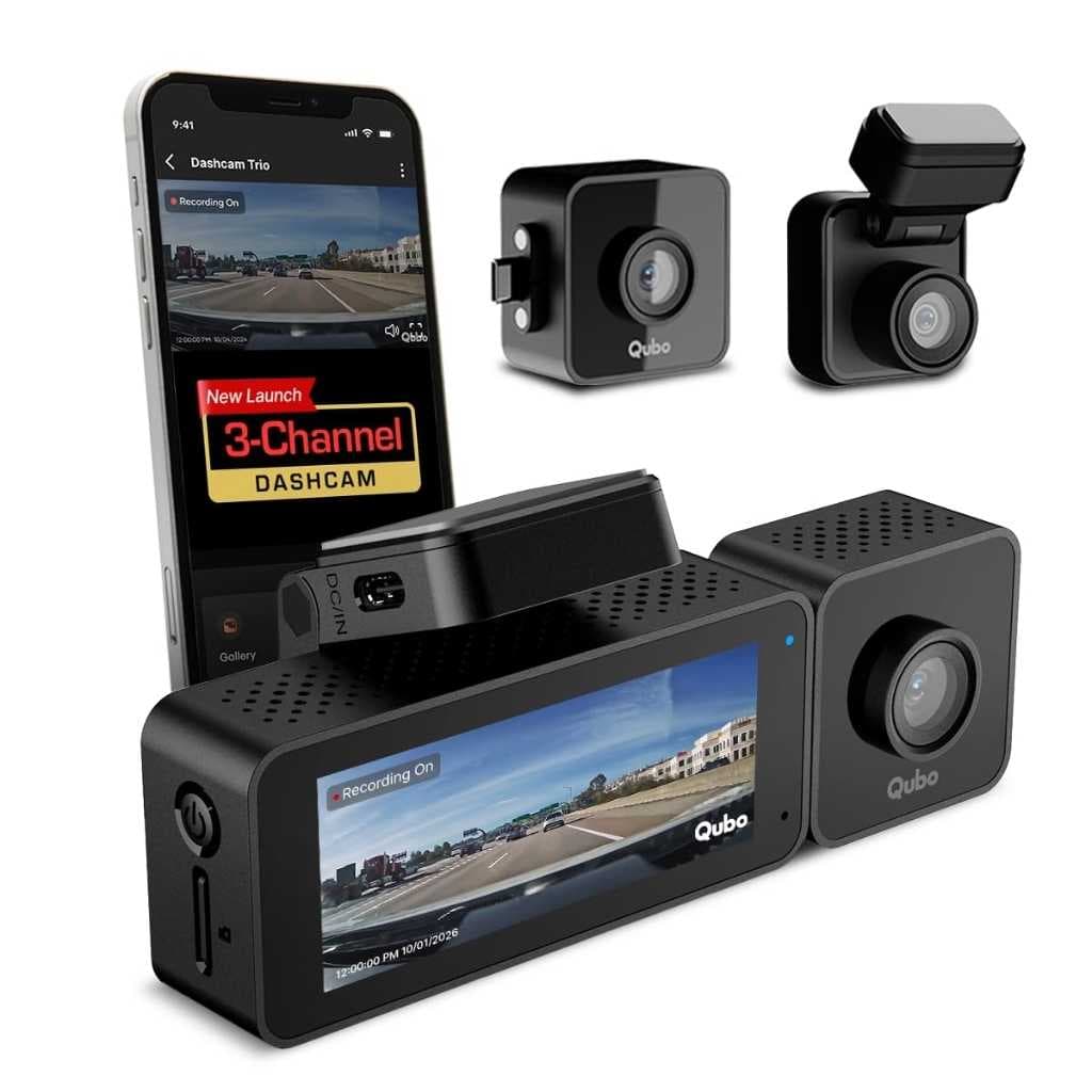 Qubo 3-Channel Dashcam Trio