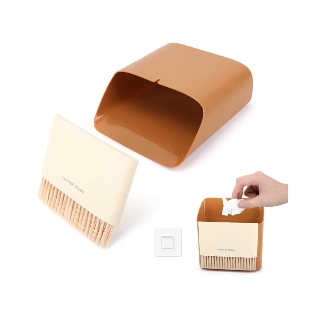 Small Broom and Dustpan Set with Mini Hanging Trash Can